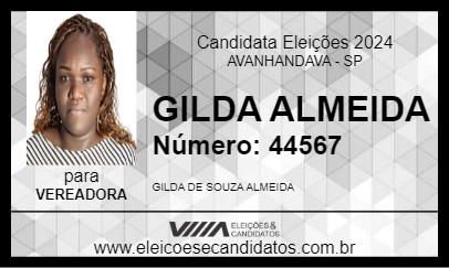 Candidato GILDA ALMEIDA 2024 - AVANHANDAVA - Eleições