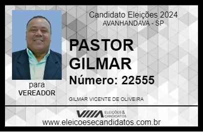 Candidato PASTOR GILMAR 2024 - AVANHANDAVA - Eleições