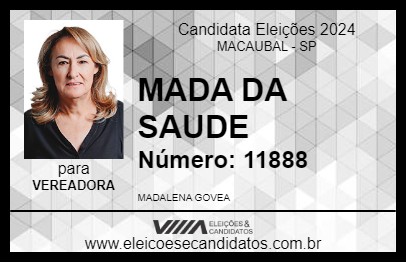 Candidato MADA DA SAUDE 2024 - MACAUBAL - Eleições