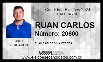 Candidato RUAN CARLOS 2024 - ITAPURA - Eleições