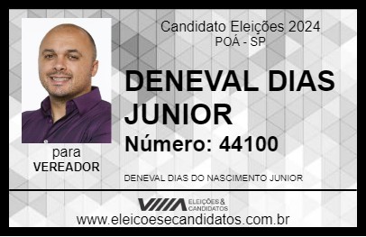 Candidato DENEVAL DIAS JUNIOR 2024 - POÁ - Eleições