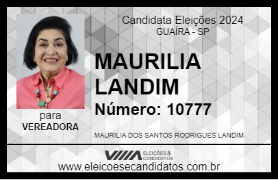 Candidato MAURILIA LANDIM 2024 - GUAÍRA - Eleições