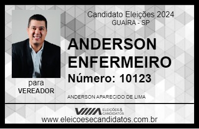 Candidato ANDERSON ENFERMEIRO 2024 - GUAÍRA - Eleições