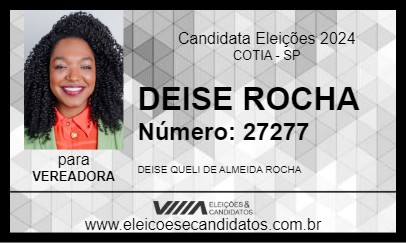 Candidato DEISE ROCHA 2024 - COTIA - Eleições