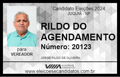 Candidato RILDO DO AGENDAMENTO 2024 - JUQUIÁ - Eleições