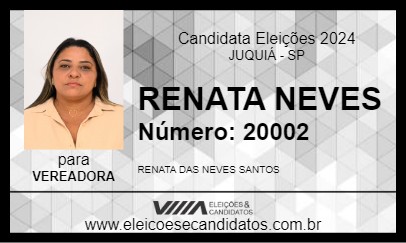 Candidato RENATA NEVES 2024 - JUQUIÁ - Eleições