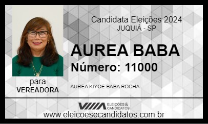 Candidato AUREA BABA 2024 - JUQUIÁ - Eleições