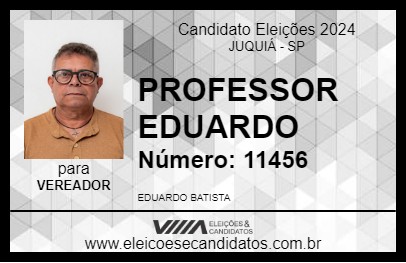 Candidato PROFESSOR EDUARDO 2024 - JUQUIÁ - Eleições