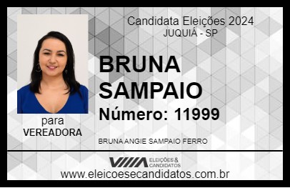 Candidato BRUNA SAMPAIO 2024 - JUQUIÁ - Eleições