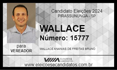 Candidato WALLACE 2024 - PIRASSUNUNGA - Eleições