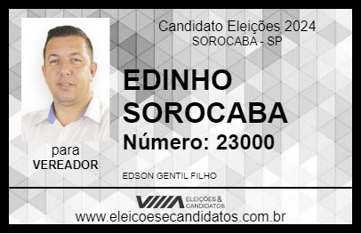 Candidato EDINHO SOROCABA 2024 - SOROCABA - Eleições