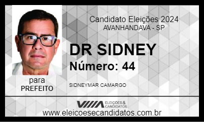 Candidato DR SIDNEY 2024 - AVANHANDAVA - Eleições