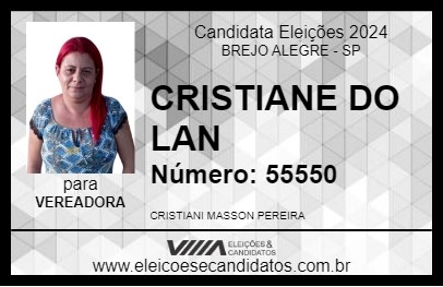 Candidato CRISTIANE DO LANDO 2024 - BREJO ALEGRE - Eleições