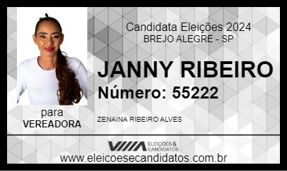 Candidato JANNY RIBEIRO 2024 - BREJO ALEGRE - Eleições