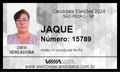 Candidato JAQUE 2024 - SÃO PEDRO - Eleições