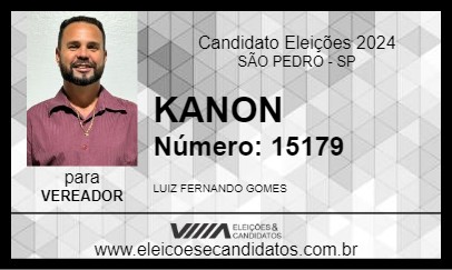 Candidato KANON 2024 - SÃO PEDRO - Eleições