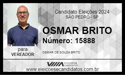 Candidato OSMAR BRITO 2024 - SÃO PEDRO - Eleições