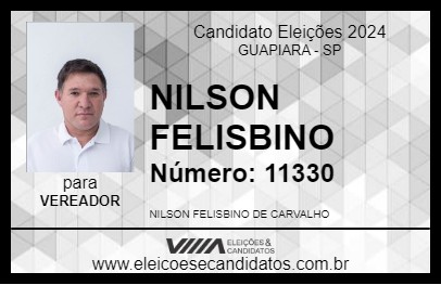 Candidato NILSON FELISBINO 2024 - GUAPIARA - Eleições