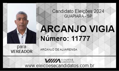 Candidato ARCANJO VIGIA 2024 - GUAPIARA - Eleições