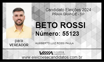 Candidato BETO ROSSI 2024 - PRAIA GRANDE - Eleições