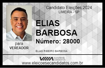 Candidato ELIAS BARBOSA 2024 - LIMEIRA - Eleições