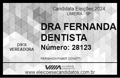 Candidato DRA FERNANDA DENTISTA 2024 - LIMEIRA - Eleições