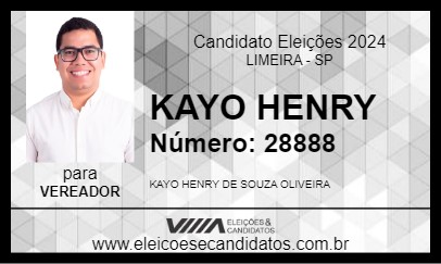 Candidato KAYO HENRY 2024 - LIMEIRA - Eleições