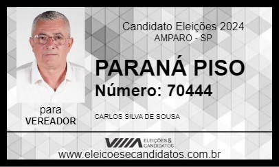 Candidato PARANÁ PISO 2024 - AMPARO - Eleições