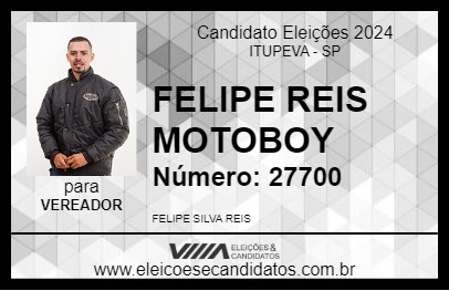 Candidato FELIPE REIS MOTOBOY 2024 - ITUPEVA - Eleições