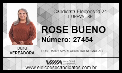 Candidato ROSE BUENO 2024 - ITUPEVA - Eleições