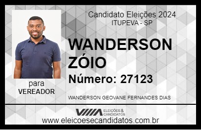 Candidato WANDERSON ZÓIO 2024 - ITUPEVA - Eleições