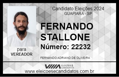 Candidato FERNANDO STALLONE 2024 - GUAPIARA - Eleições