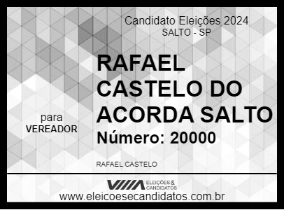 Candidato RAFAEL CASTELO DO ACORDA SALTO 2024 - SALTO - Eleições