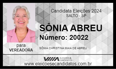 Candidato SÔNIA ABREU 2024 - SALTO - Eleições