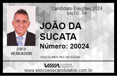 Candidato JOÃO DA SUCATA 2024 - SALTO - Eleições