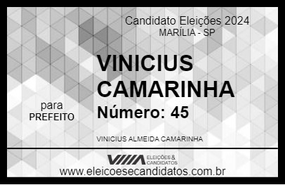 Candidato VINICIUS CAMARINHA 2024 - MARÍLIA - Eleições