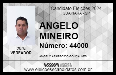 Candidato ANGELO MINEIRO 2024 - GUAPIARA - Eleições