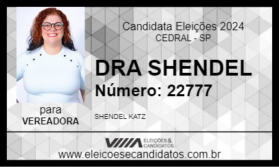 Candidato SHENDEL KATZ VETERINÁRIA 2024 - CEDRAL - Eleições