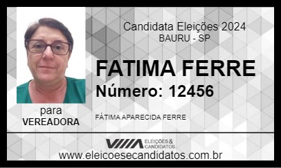 Candidato FATIMA FERRE 2024 - BAURU - Eleições