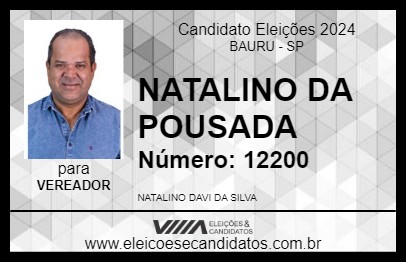 Candidato NATALINO DA POUSADA 2024 - BAURU - Eleições