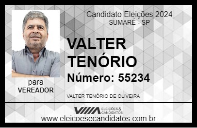 Candidato VALTER TENÓRIO 2024 - SUMARÉ - Eleições