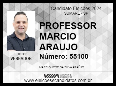 Candidato PROFESSOR MARCIO ARAUJO 2024 - SUMARÉ - Eleições