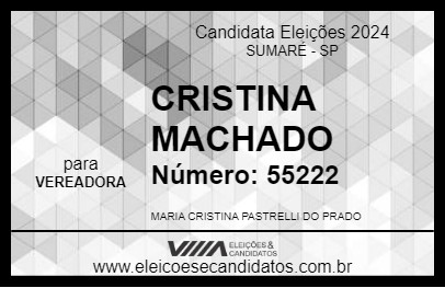 Candidato CRISTINA MACHADO 2024 - SUMARÉ - Eleições