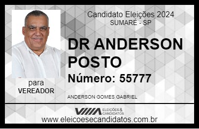 Candidato DR ANDERSON 2024 - SUMARÉ - Eleições