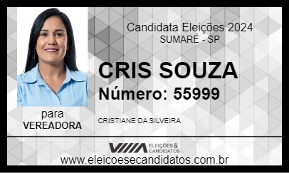 Candidato CRIS SOUZA 2024 - SUMARÉ - Eleições