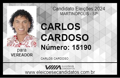 Candidato CARLOS CARDOSO 2024 - MARTINÓPOLIS - Eleições