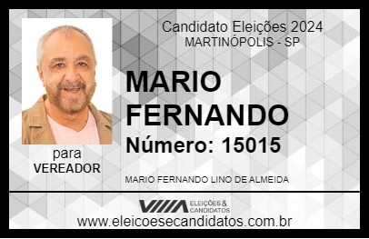 Candidato MARIO FERNANDO 2024 - MARTINÓPOLIS - Eleições