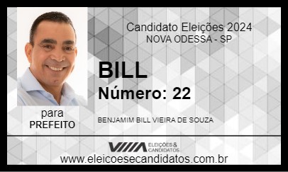 Candidato BILL 2024 - NOVA ODESSA - Eleições