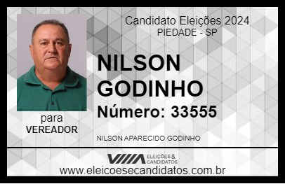 Candidato NILSON GODINHO 2024 - PIEDADE - Eleições