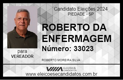 Candidato ROBERTO DA ENFERMAGEM 2024 - PIEDADE - Eleições